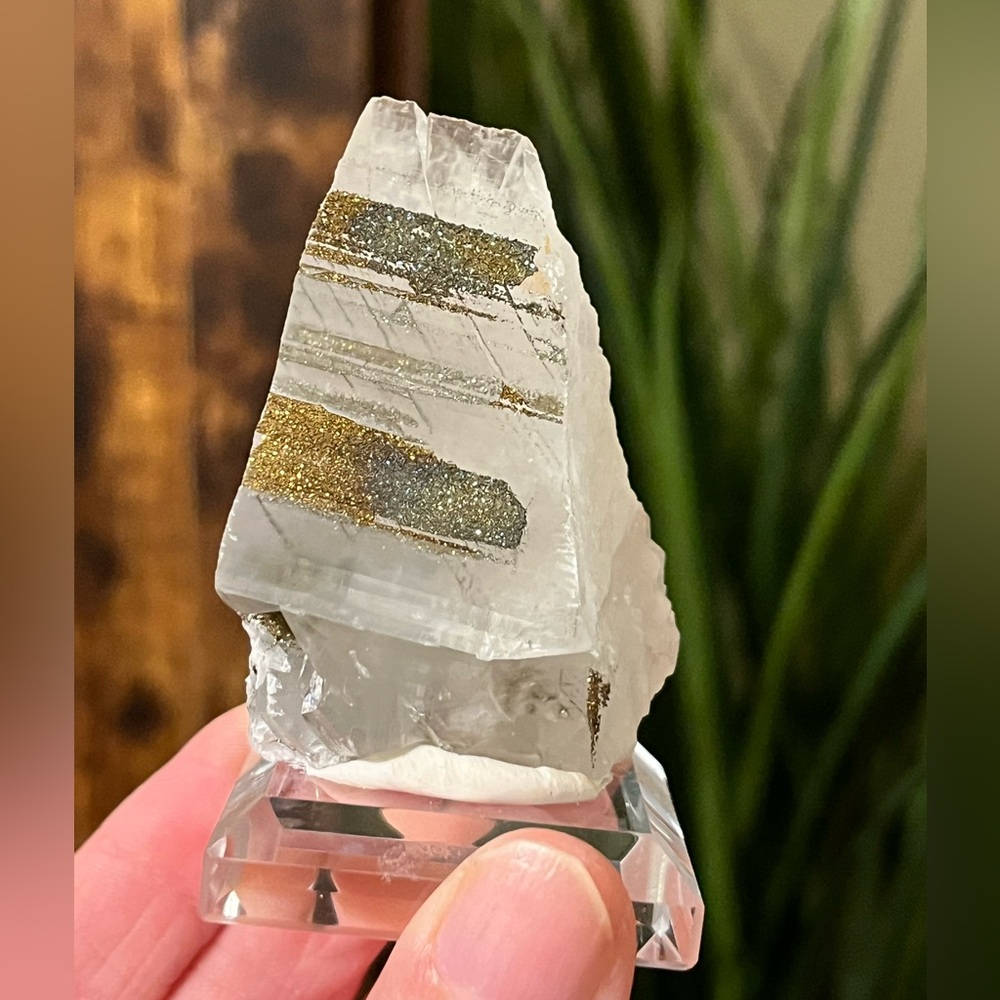 Calcite with Rainbow Chalcopyrite